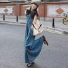2024 Spring/Summer Women's Denim Slimming Age-Reducing Long Blue Dress