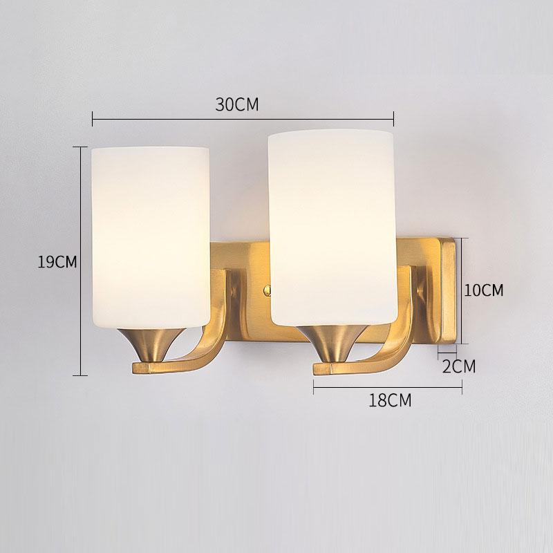 Gold Wall Lamp Modern Glass Wall Sconce Bathroom Light Fixtures Living Room Decor Mirror Wall Lights for Home Lighting