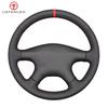 Черная искусственная кожа, прошитая вручную, противоскользящая оплетка для рулевого колеса автомобиля Volkswagen VW Transporter T4 2000-2002 Santana 2004