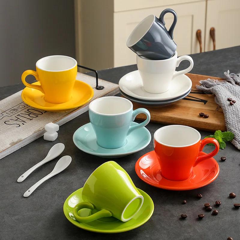 180 мл Креативная кружка-тюльпан Кружка для латте Кружка для кофе американо Кружка с блюдцем Кружка для кофе