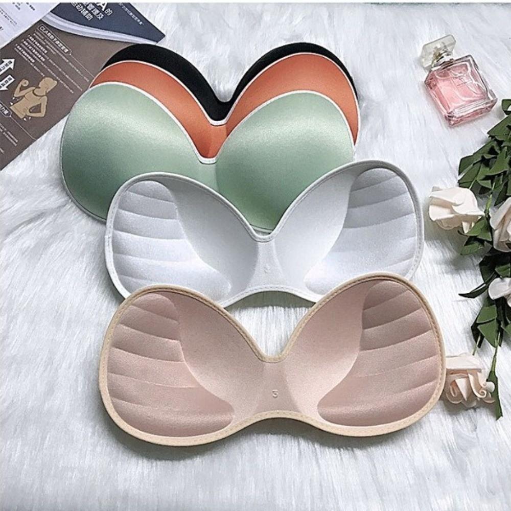 Thick Push Up Bra Pads Breathable Sponge Padded High Quality One-piece Chest Pad  Women