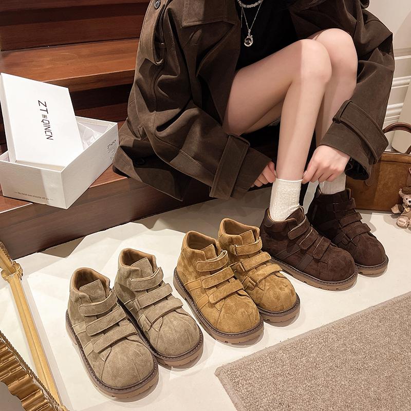 Platform Women's Ankle Boots Flats Designer Shoes Winter 2025 Fad Chelsea Boots New Walking Goth Leather Motorcycle Mujer Botas