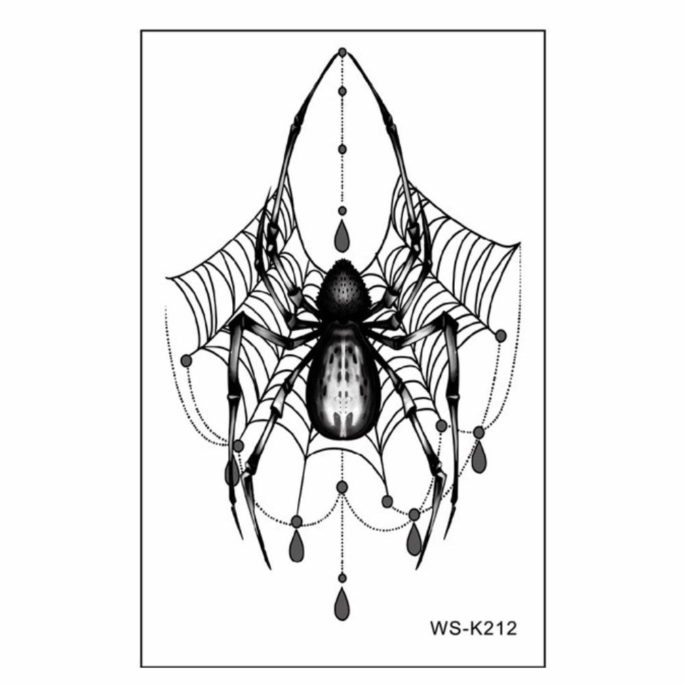 Waterproof Spider Tattoo Realistic Halloween Face Tattoo Body Art Body Tattoo Stickers Face Makeup