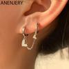 Double Hoops Chain Earring Dainty Star Love Heart Stacking Huggie Earring for Women