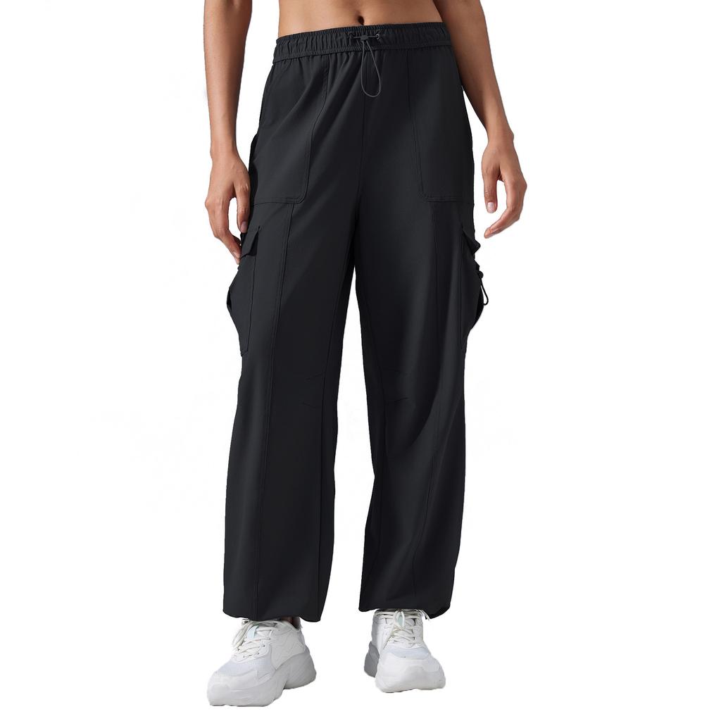 Wide-leg Overalls Women's Fashion Versatile Drape and Thin Casual Sports Pants Straight Loose Fitness Trousers