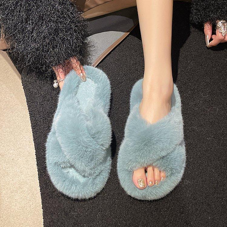 Mao Mao Slippers Women's Outer Wear 2025 New Korean Version Ins Trendy Shoes Autumn and Winter 2024 Home Cotton Slippers Spring and Summer