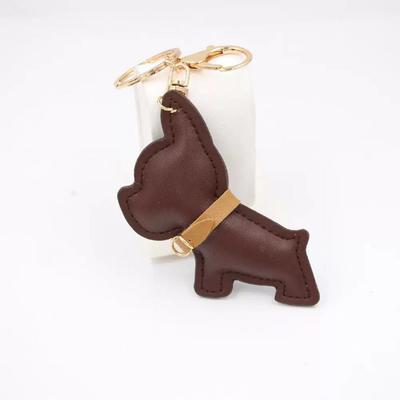 DIY Брелок-подвеска с бульдогом - Модный брелок для ключей от машины из ПУ-кожи, Стильный крутой дизайн