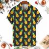 Мужские рубашки с принтом 3D Fruit Pineapple Shirts для женщин, новые летние забавные уличные короткие рубашки Y2k Mens Hawaiian Clothing