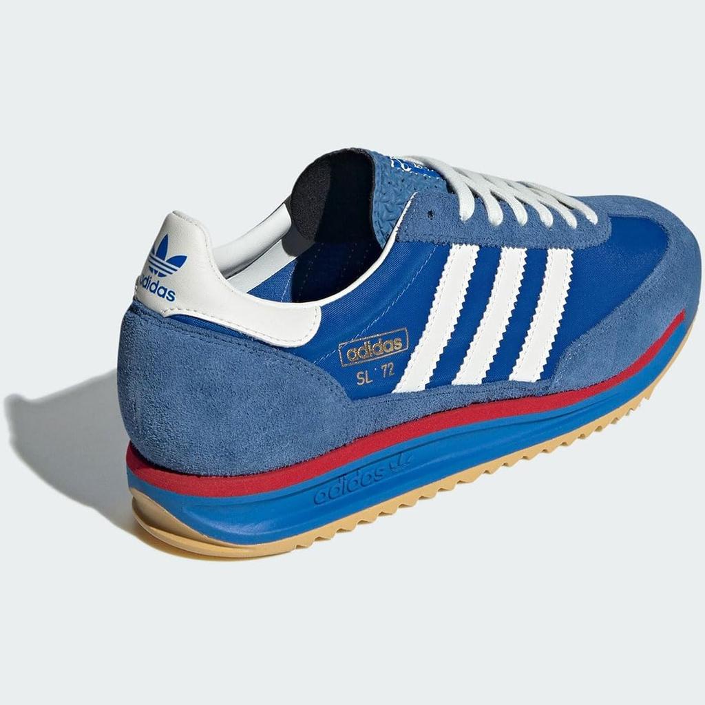 adidas Originals SL 72 RS Унисекс Ретро Беговые Кроссовки Синий Кремовый Белый Лучше Алый 24.5см