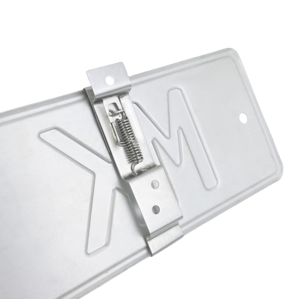 Stainless Steel Car License Plate Spring LoadedBracket Cars Frame Holder Clamps Trailer Number Plate Clips Rectangular