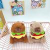 Милый плюшевый брелок Capybara, мультяшная водяная морская свинья, мышь, переодевание, кукла-бургер, подвеска, брелок для автомобиля, рюкзак, декор