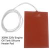 300W 220V 10X15Cm Engine Oil Tank Silicone Heater Pad Rubber Heating Mat Warming