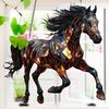 1Pc Running Wild Horses Hanging Decoration Hanging Pendant Wind Chime Suncatcher Home Window Ornament Garden Decor