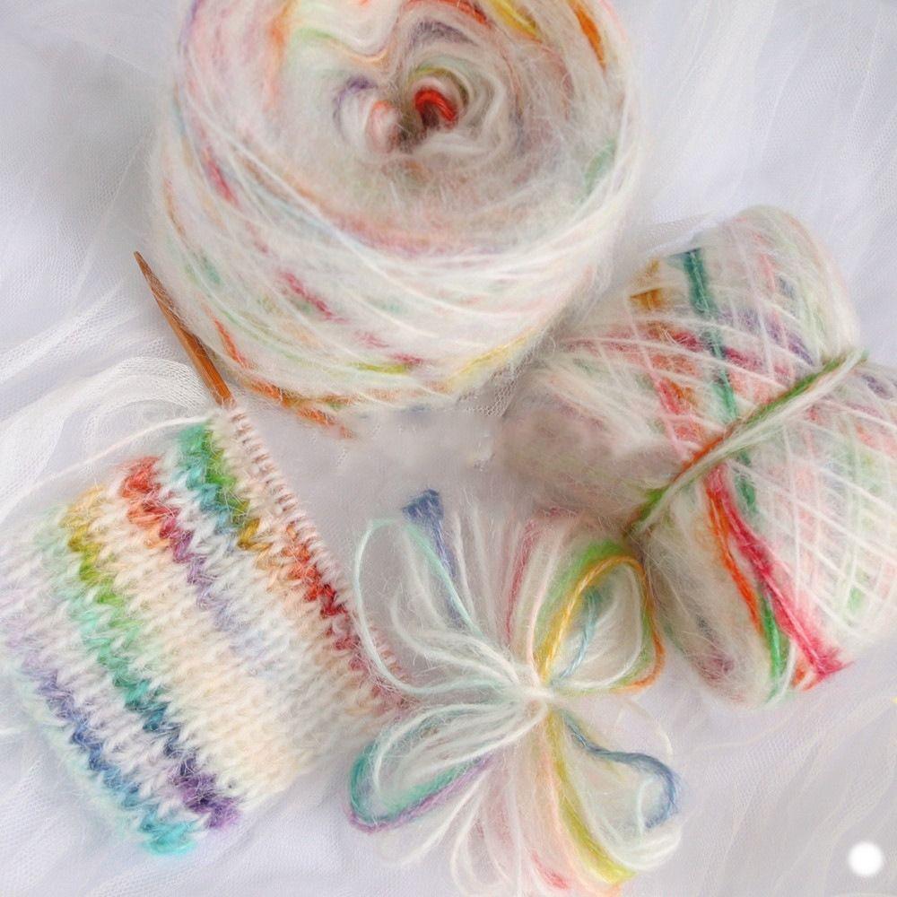 50g/roll Space Dyed Wool Yarn 150M Hand Knitted Yarn Colored Wool Yarn  For Sweaters and Scarves
