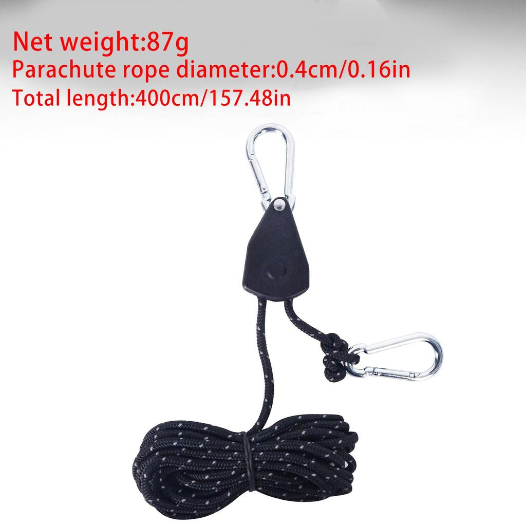Adjustable Ratcheting Rope Tie Downs Heavy-Duty Rope Hanger Heavy-Duty Lock Ratchet for Cargo Lights Tents Garage Various
