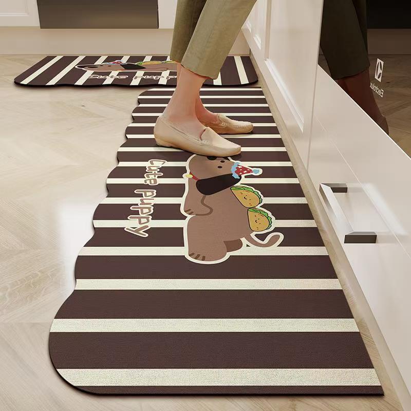 Нескользящий кухонный коврик из диатомовой грязи, супервпитывающий коврик для пола, длинные ковры для спальни и кухни, коврик для ванной комнаты и входной двери