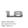 3D Premium ABS 1.8 Letter Sticker Tail Bumper Badge Auto Rear Trunk Emblem Accessories Exterior Decoration
