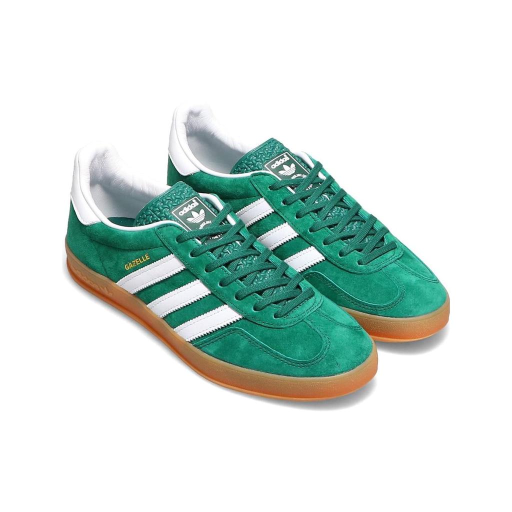 adidas Кроссовки унисекс Gazelle Indoor Collegiate Green Gum, обувь-белая резинка-2 IG1596