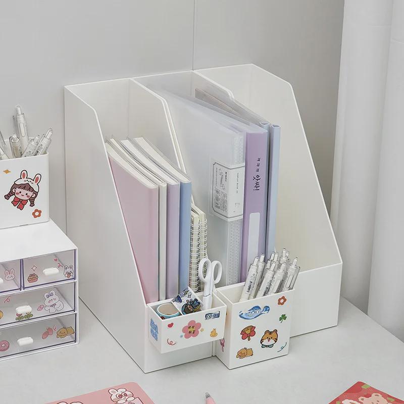 Органайзер для офисного стола: Подставка для книг, хранилище для файлов и держатель для ручек