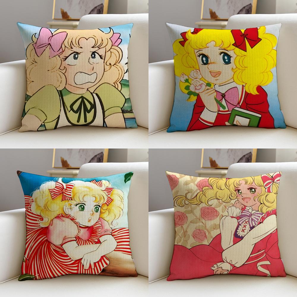 Classic CCandy CandyS Cushion Cover Breathable and skinfriendly linen pillowcase square removable and washable cushion
