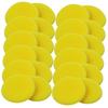 Healifty 24pcs Car Wash Sponge Yellow Sponge Pad Car Wash Tool Car Polishing Sponge
