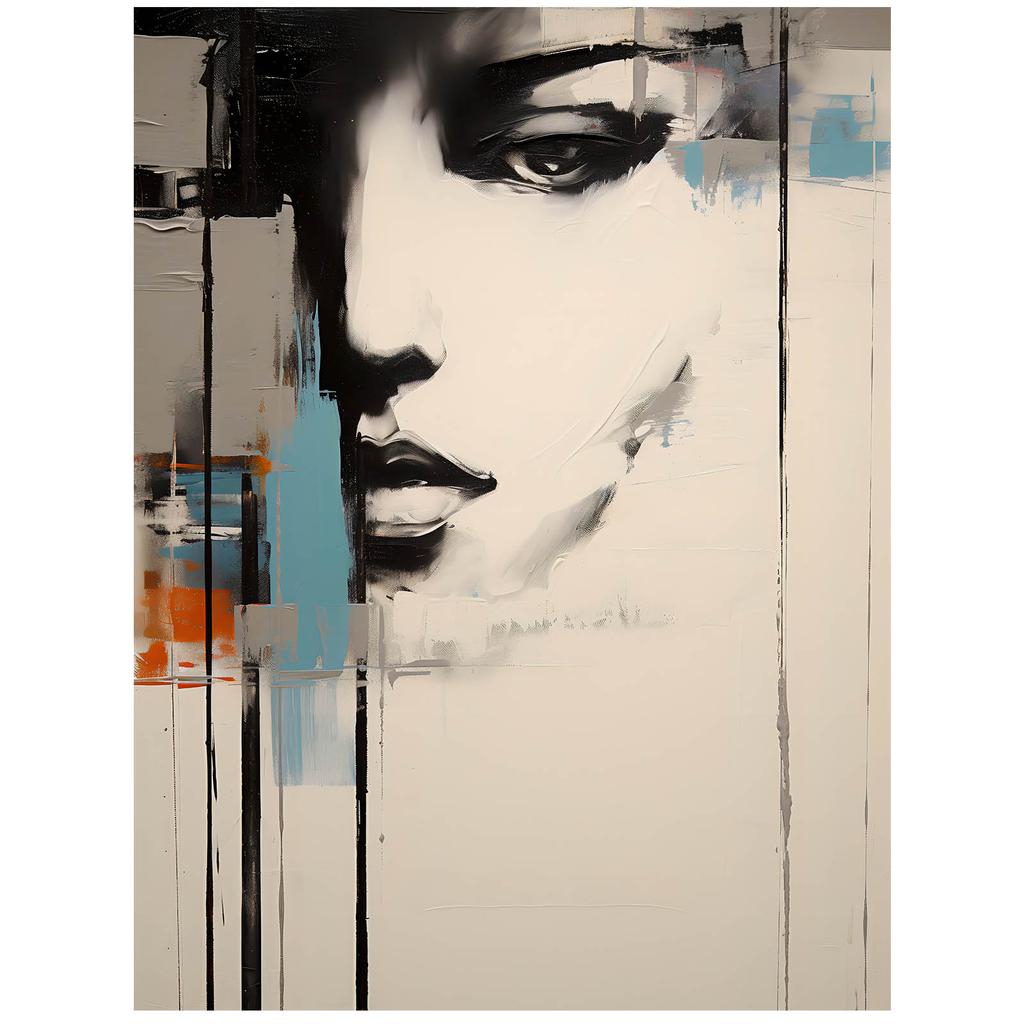 Urban Femininity In Abstraction Urban Femininity In Abstraction, 30X40 Cm, Black Aluminum Frame, 230 Gsm Matte Paper