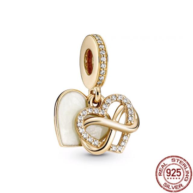 Подвеска с несколькими узорами подходит для браслета/ожерелья из стерлингового серебра 925 пробы, подвеска из бисера, ювелирные изделия для мамы, фестиваля