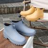 Crestar Women's Fashion Rain Shoes Outdoor New Short Tube Boots Anti-slip Waterproof Garden Shoes Lady Low Top Rubber Rain Boots
