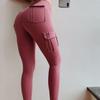 Women Leggings Fitness Sports High Waist Leggins Pocket Push Up Pants Workout Leggings Cargo Pants Casual Hip Pop Pants