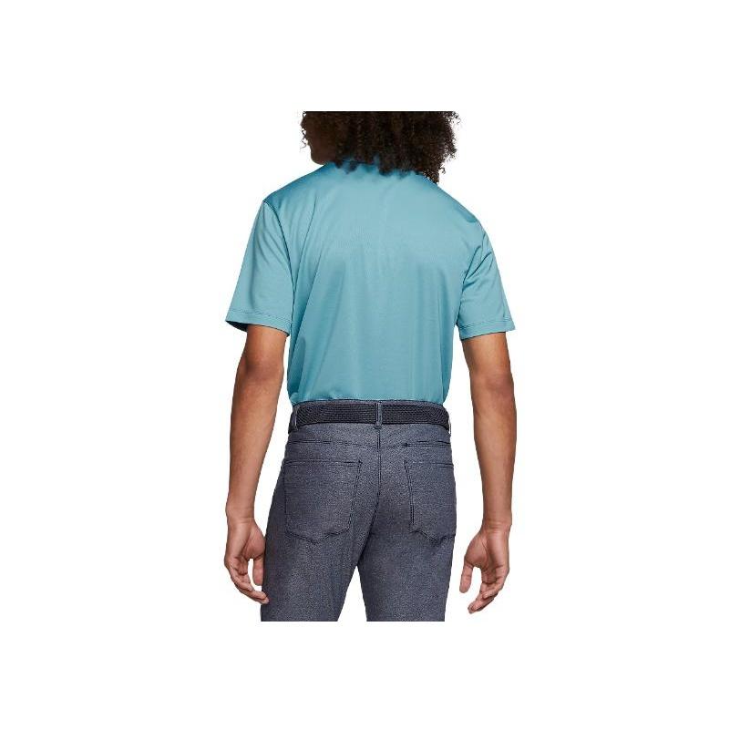 Nike Футболка-поло с коротким рукавом, однотонная, мужская, синяя, CT4581-424