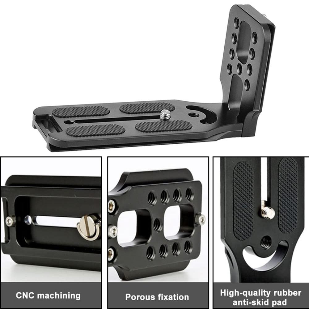 For Sony Fuji Dslr Universal Swiss Vertical Video Camera L Bracket L Plate 1/4 Inch Screw