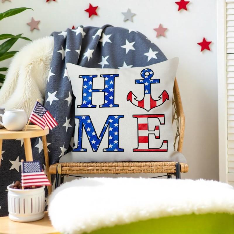 Summer Independence Day Series Throw Pillow Cases Linen Print Living Room Sofa Decorative Cushions
