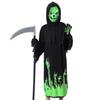 Luminous Grim Reaper Vampire Costume with Scythe - Halloween Dress-Up, European and American Style