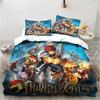 Комплект постельного белья Cartoon Thundercats, простыня, двуспальная кровать, двуспальная кровать, детский комплект постельного белья из микрофибры или полиэстера, пододеяльник, комплект домашнего текстиля