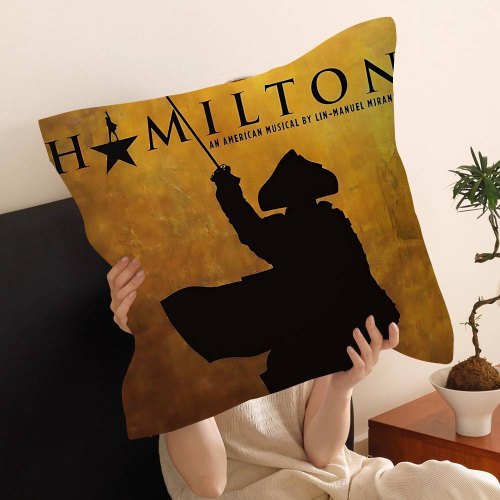 American Musical Hamilton Vintage Personalized Picture Text Home Decorative Pillows Household Gifts 45x45cm