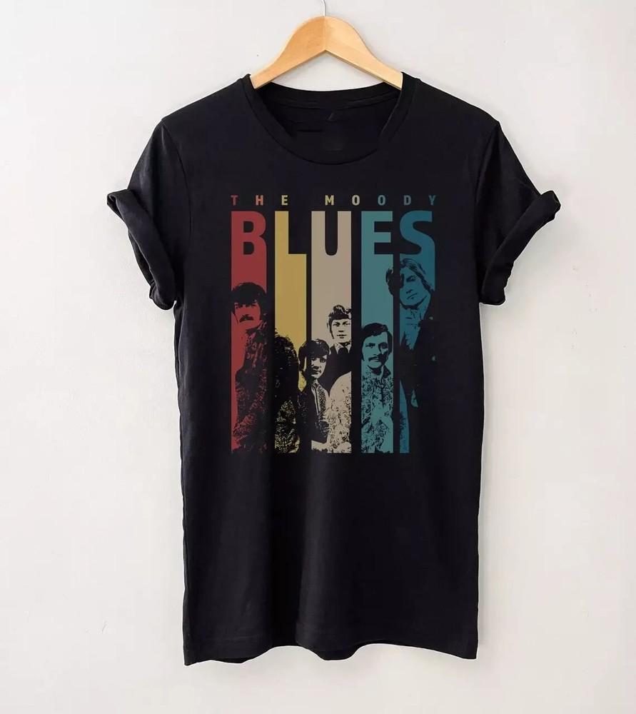 The Moody Blues Band T-shirt Black All Sizes Short Sleeve S-5Xl Unisex T-Shirt