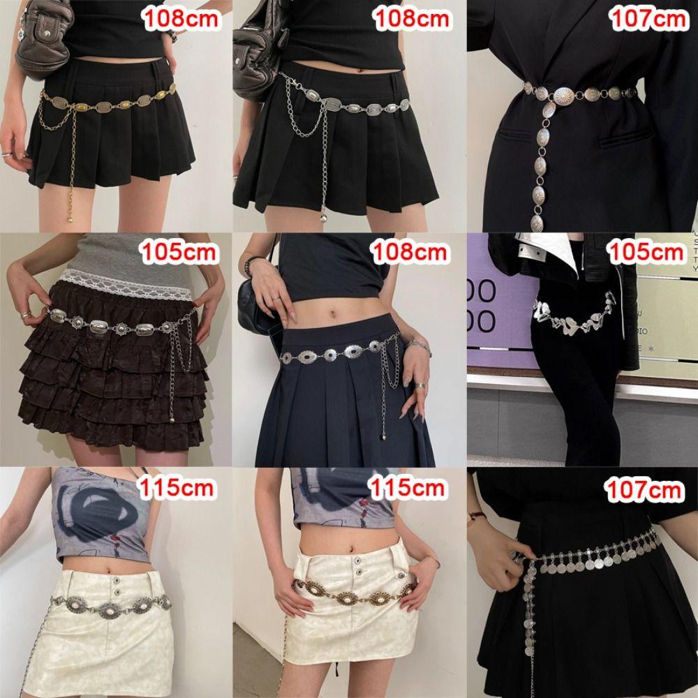 Metal Chain Belt Gold Silver Dress Belt Chain New Waist Chain Women