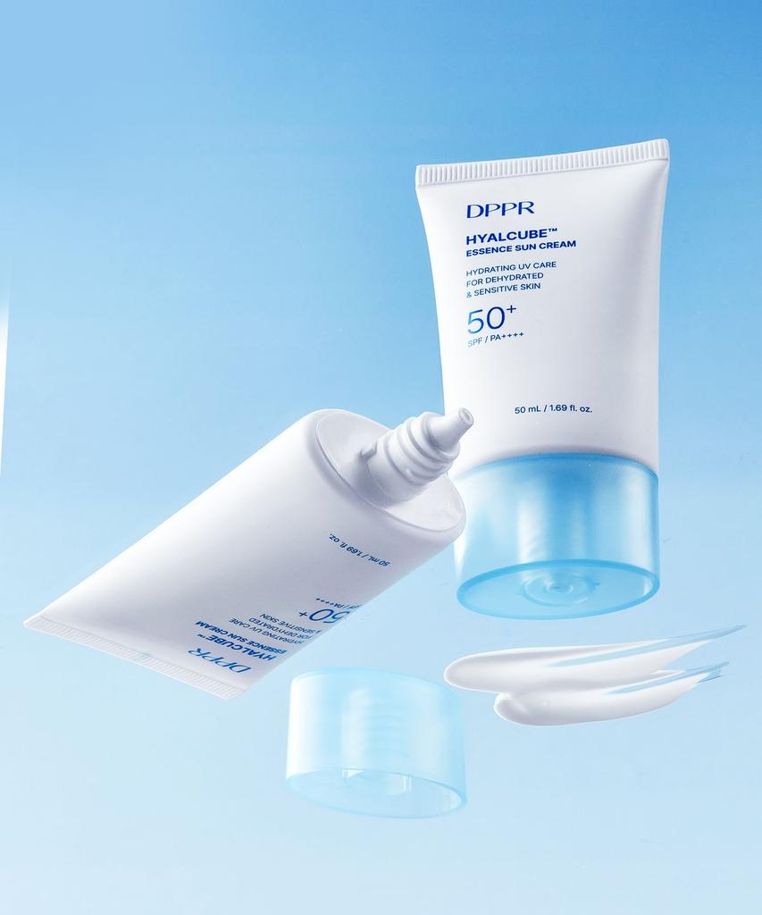 Гиалуроновая кислота HyalCube Эссенция Солнцезащитный крем SPF50+ PA++++ 50 мл (+Бесплатный увлажняющий крем 30 мл)