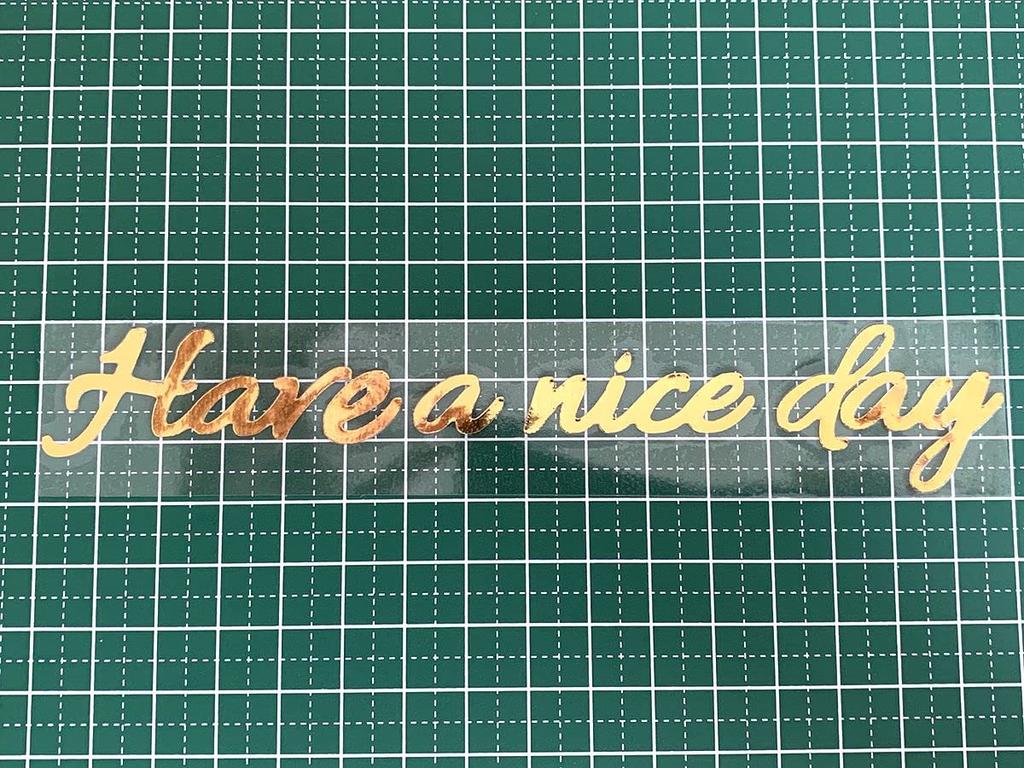 Sticker Shop Donperi Have a Nice Day Waterproof Funny Cutting Sticker Helmet Compatible Curved