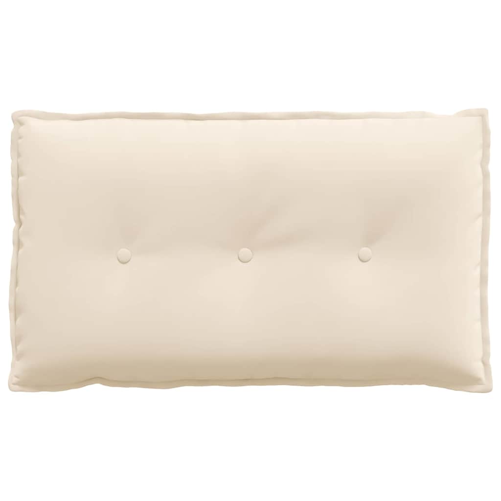 Back Cushion Beige 80 x 50 cm Microfibre Fabric