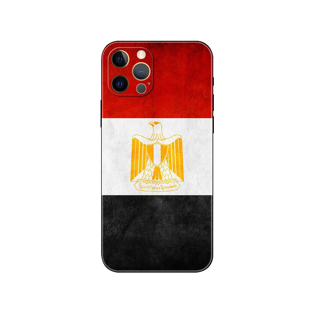Чехол для телефона с египетским флагом для iPhone 5 5s 2020se 6 6s 7 8 plus x 10 XR XS 11 12 13 mini pro MAX черная задняя крышка из ТПУ