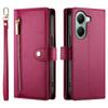 Flip Case for Xiaomi Poco X7 Pro 5G, Wallet Zipper Pocket, Red