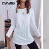 Spring and Autumn Women's Long Sleeve Solid Colour Round Neck Casual Top