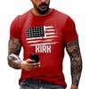 Fashionable Round Neck Short Sleeve Work Clothes Printed Tops For Mens Summer Tops