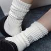 Утолщенные хлопковые носки однотонные вязаные носки простые носки средней длины спортивные