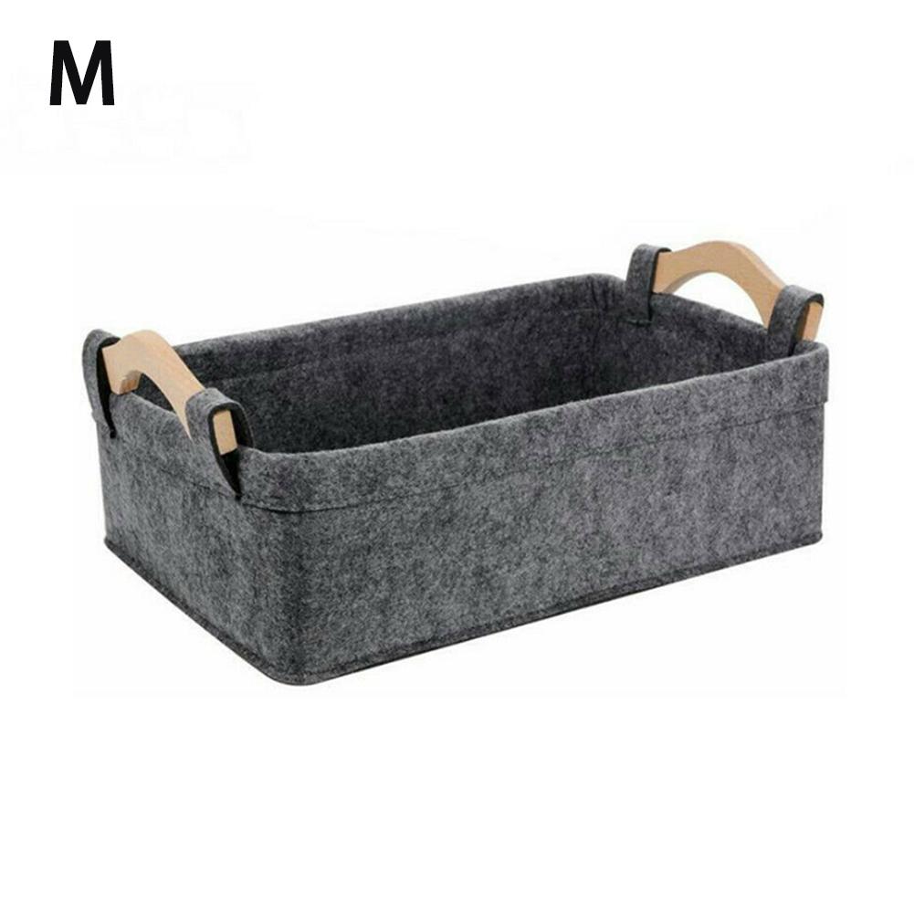 Box Storage Basket Felt Square Washable Durable Store Blankets Clothes
