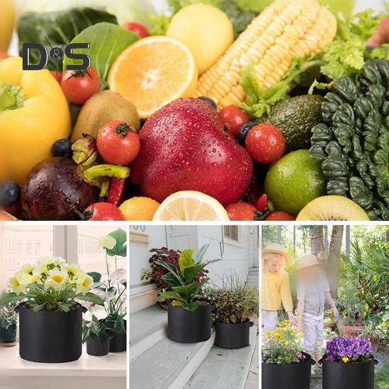 Тканевые мешки для выращивания растений Утолщенные войлочные мешки для выращивания растений с ручками Воздухопроницаемые мешки для посадки Горшки для выращивания цветов Помидоры Огурцы