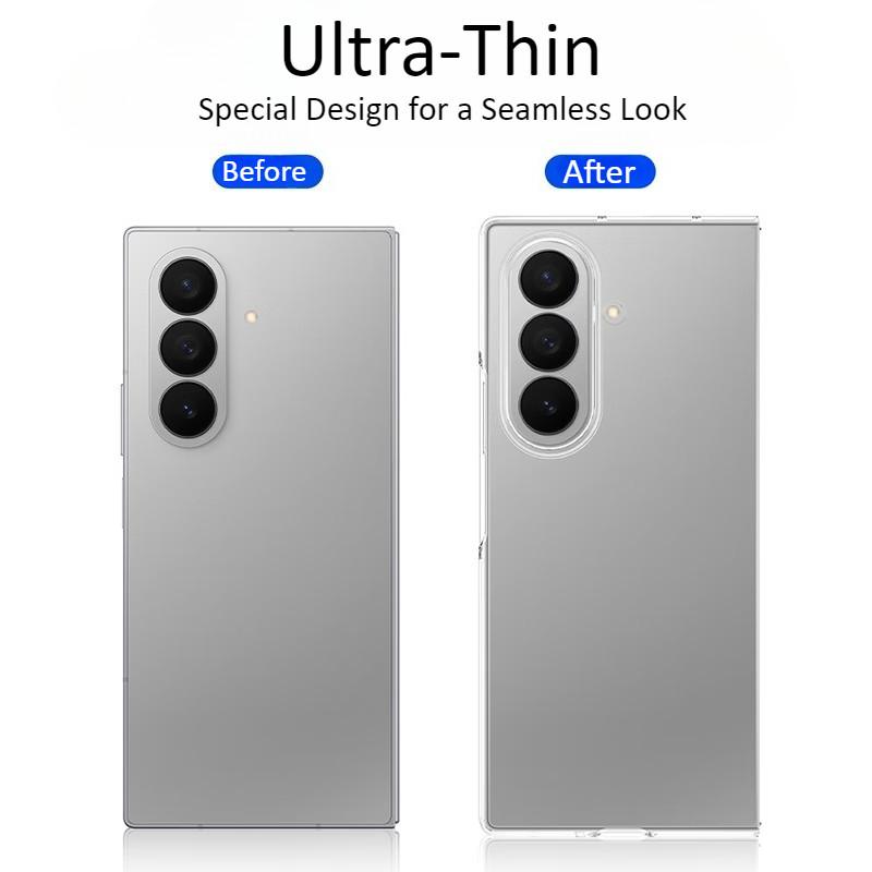 For Samsung Galaxy Z Fold 7 6 5 W26 W25 W24 Frameless PC Phone Case zfold special edition Ultra-thin Transparent Protective Back Cover Shell
