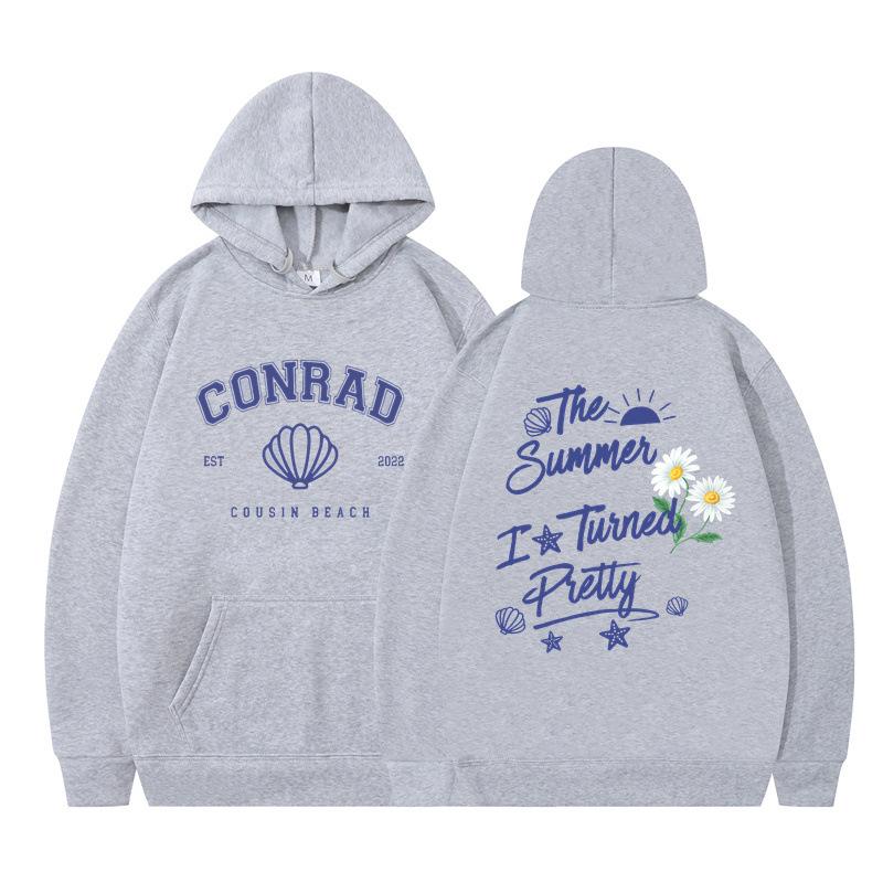 Лето, когда я стала красивой, Принтованные худи, Осенние толстовки с длинным рукавом и капюшоном, Повседневные мужские и женские пуловеры, Графическая одежда