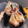 Color-blocking Beautiful Butterfly Long Cotton and Linen Scarf for Women Breathable and High-quality New Literary Shawl Print Fashionable